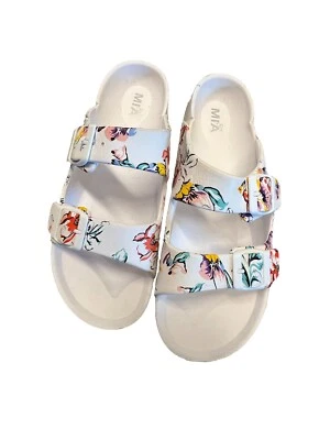 Sandalias MIA Jasmin Slide para mujer talla 9M hebillas ajustables doble correa flores Foto 1 de 4
