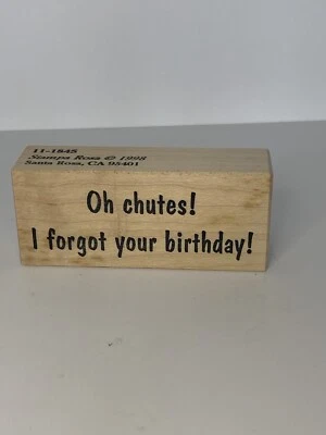 Estampilla de goma Stampa Rosa 1998 sin usar palabras ¡OH CHUTES! ¡OLVIDÉ TU CUMPLEAÑOS! Foto 1 de 4