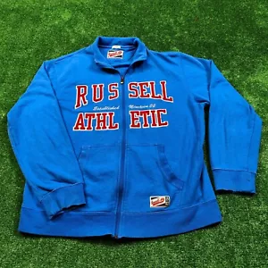Russell Athletic Sweater Full Zip Adult Extra Large Blue Spellout 90s outdoor - Bild 1 von 11