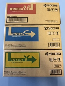 Kyocera Genuine TK5154C TK5154Y TK5154M Toners For P6035CDN M6535CDN - Picture 1 of 1