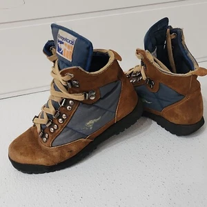 De Colección Años 90 KangaROOS Botas de Senderismo Zapatos Marrón *Bolsillos SECRETOS* Resistentes al Agua Talla 5 - Imagen 1 de 12