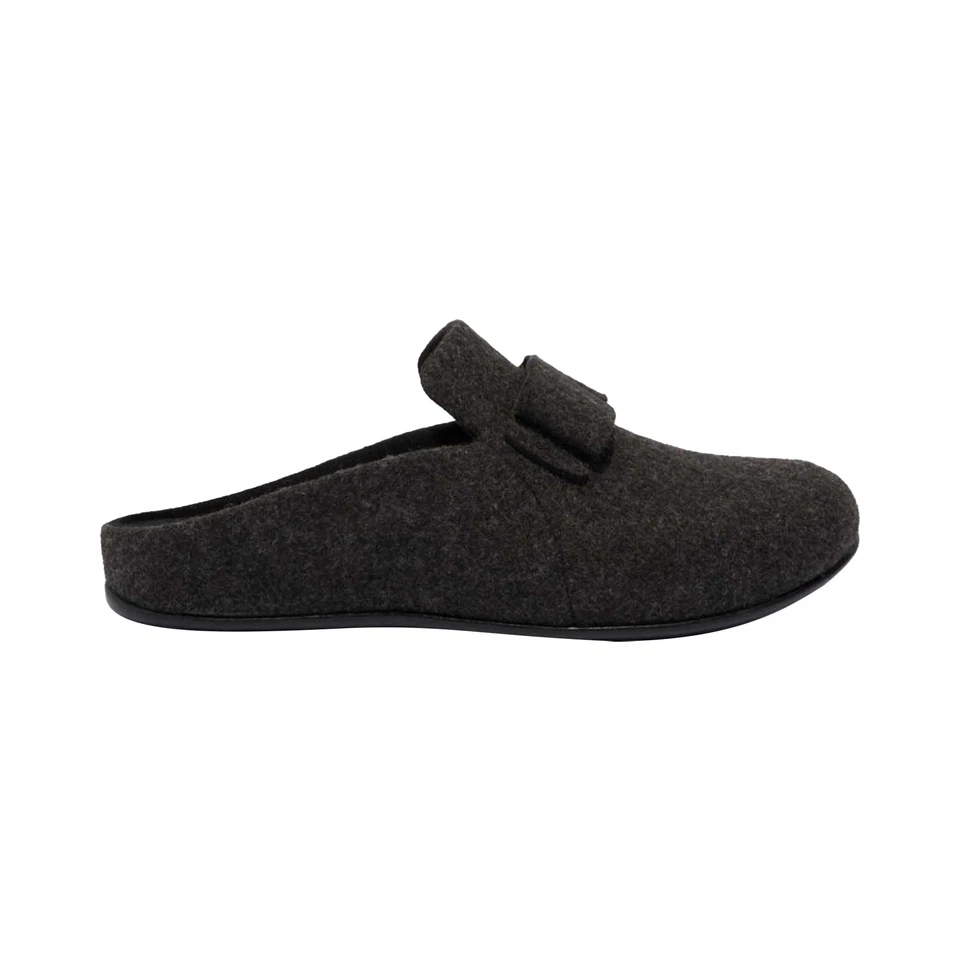 Fit Flop Womens/Ladies Chrissie II Haus E01 Bow Felt Slippers (GT2847) - Image 1 of 4