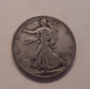 1920 P Walking Liberty Silver Half Dollar Nice Circulated Very Good Coin - Picture 1 of 2