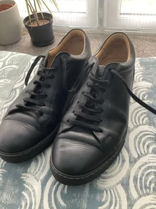 Solovair men’s Greasy Black Sneakers Size 9 - Picture 1 of 4