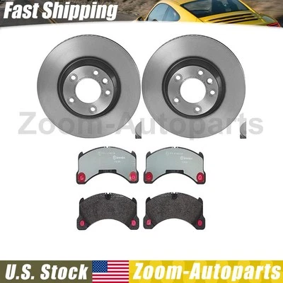 Kit de rotores de freno delanteros y pastillas de freno Brembo OE para Porsche Cayenne 2011 2012 2013 Foto 1 de 4