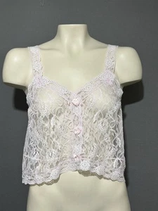 Frederick’s Of Hollywood Vintage Lingerie Crop Top Small Lilac - Picture 1 of 6