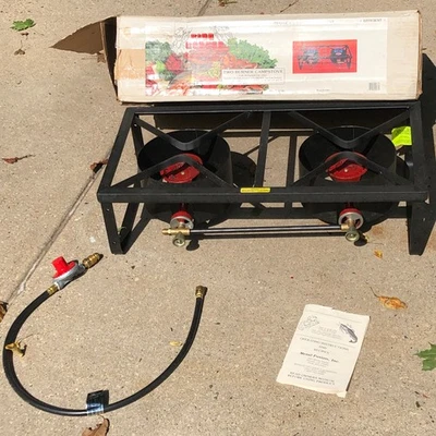 New King Kooker Heavy Duty Double Burner Outdoor Propane Cooker CS-2L - Image 1 of 4