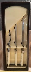 Vintage 1960er Regent Sheffield Wüstenblume 3-teiliges Set mit Tablett Elfenbein England - Bild 1 von 14