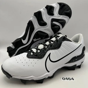 NIKE Men's 10.5 Alpha Huarache 4 KEYSTONE Baseball Cleats DJ6524-106 White/Black - Picture 1 of 7