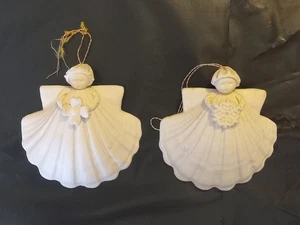 Lot  of 2Margaret Furlong Angel Shell Ornaments 1989 & 1997-3in   - Picture 1 of 15
