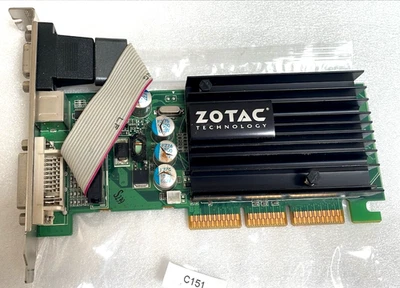 Zotac Nvidia GeForce 6200A 256MB DDR2 VGA DVI HDTV Video Graphics Card - Image 1 of 4