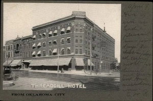 Oklahoma City,OK Threadgill Hotel c1905 Oklahoma Postcard - Picture 1 of 2