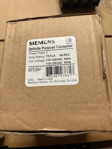 NEW- Siemens 42FE35AF Definite Purpose Contactor 120VAC IN BOX - Picture 1 of 2