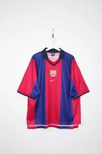 NIKE BARCELONA 2000-01 HOME FOOTBALL SHIRT,SIZE:XL - Picture 1 of 6