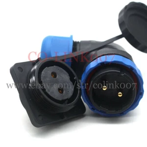 SD28 2Pin Waterproof Connector Bulkhead Aviation Circular LED power Signal Plug - Picture 1 of 6