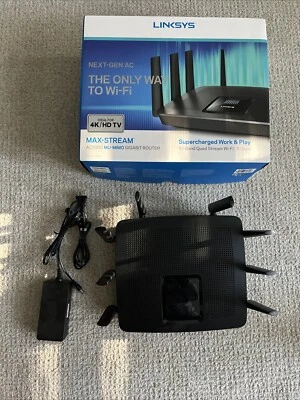 Linksys Ac5000 Mu MIMO 5.0 GHz Tri Band Quad Stream WiFi Router Ea9400 - Image 1 of 4