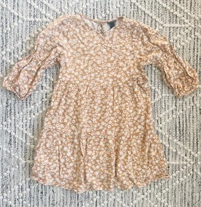 Girls Art Class Floral Dress In Neutral Colors 4T - Picture 1 of 4