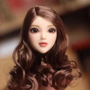 1/6 Asia Beauty Long Brown Head Sculpt Movable Eyes For 12" PHICEN PALE Figure - Picture 1 of 5