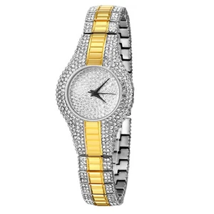 Women's Ladies Shiny Full Rhinestone Analog Quartz Dress Wristwatches Bracelet - Picture 1 of 9
