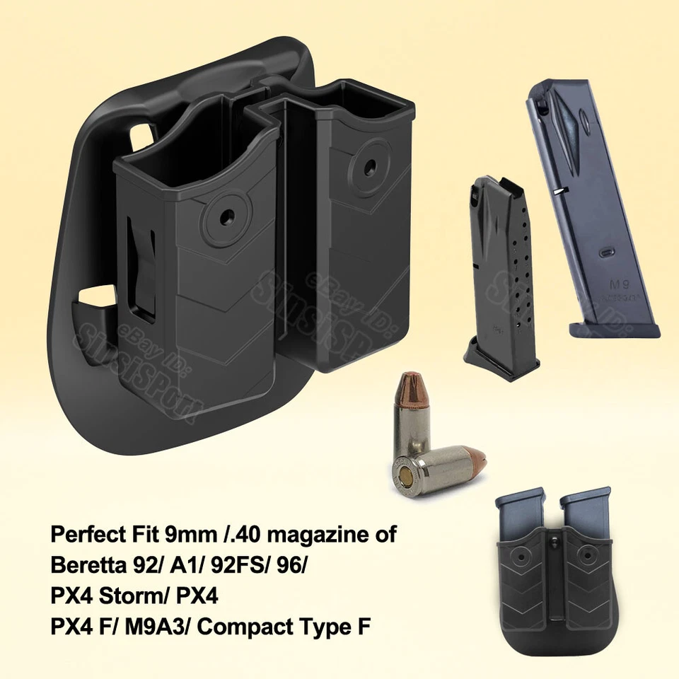 Magazine Holster For Beretta 92 92FS PX4 Storm M9A3 PX4 F 96 9mm .40 Mag Pouch - Image 1 of 4