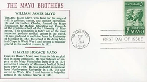 US 1251 The Mayo Brothers Von Ohlen Cachet 1964 - Picture 1 of 2