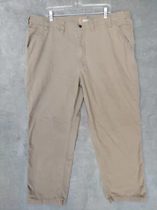 Carhartt Mens Sz 42x30 Work Pants Cotton Canvas Rugged Flex Relaxed Baggie Fit - Picture 1 of 15