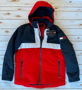 TOMMY HILFIGER COLORBLOCKED SKI JACKET FLAG RED WHITE BLUE MENS XXL 2XL NEW $249 - Picture 1 of 10