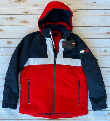 TOMMY HILFIGER COLORBLOCKED SKI JACKET FLAG RED WHITE BLUE MENS XXL 2XL NEW $249 - Image 1 of 4
