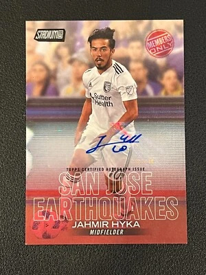 Jahmir Hyka 2018 Topps Stadium Club Auto Member's Only /25 Earthquakes - Image 1 of 2