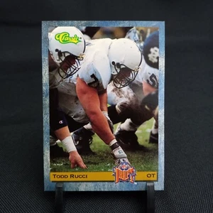 Tarjeta de novato Todd Rucci 1993 Classic Draft Picks fútbol americano (1B15) - Imagen 1 de 3