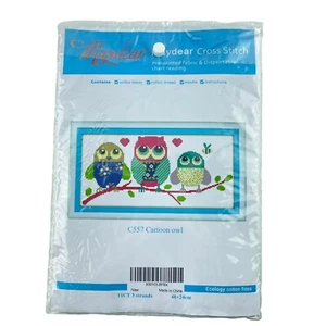 Maydear Embroidery Cross Stitch Kit Cartoon Owls C557 - Picture 1 of 5