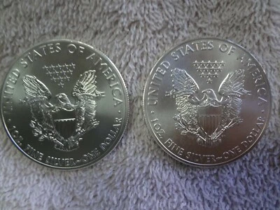 Set 2 NEW American Silver Eagle 1 oz Coin $1 Dollar From US Mint Sealed Roll GEM - Image 1 of 4