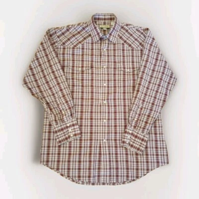  Camisa a Presión Roper Gold Collection Western Pearl Para Hombre DORADA Hilo Metálico Lg Foto 1 de 4