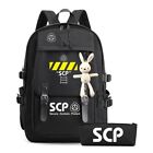 2PCS Nylon Backpack Anime Game SCP Foundation School Bags Teens Kids Travel Bags