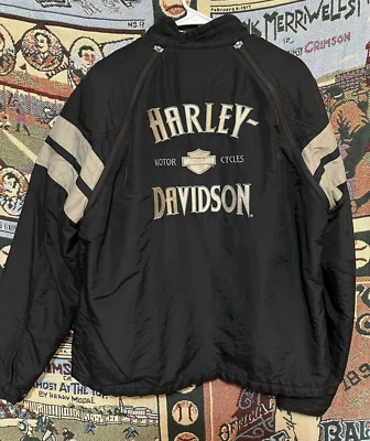 Harley Davidson LARGE BAD MOON Convertible Nylon Lined Jacket to Vest 97467-07VM - Image 1 of 4