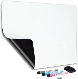 WHITEBOARD SHEET Magnetic Dry Erase with Fine Tip Markers for Fridge YES4QUALITY - Picture 1 of 10