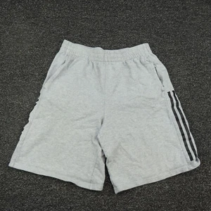 Adidas Shorts Youth XL Extra Large Gray & Black Running Gym Pockets Casual Boys - Picture 1 of 8