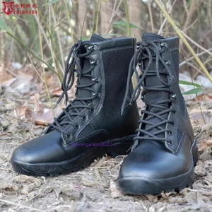 Original Russian Army VKBO2.0 Black Combat Boots Men’s Leather Tactical Boots  - Picture 1 of 14