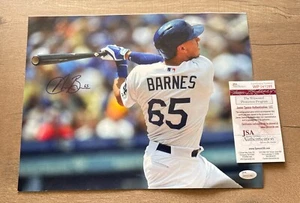 Austin Barnes foto autografata 11x14 Dodgers 2x campione del mondo JSA - Foto 1 di 6