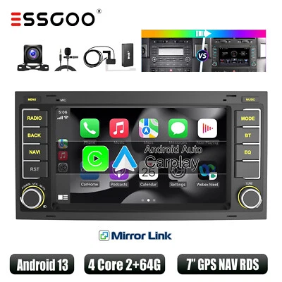 Android 13 DAB+ Carplay Autoradio GPS NAV 2+64G Für VW T5 Multivan Transporter - Bild 1 von 4