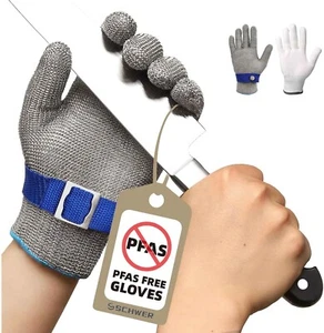 Guantes Resistentes A Cortes Para Cocina Cortar Carne Tallar Madera Proteccion - Picture 1 of 6