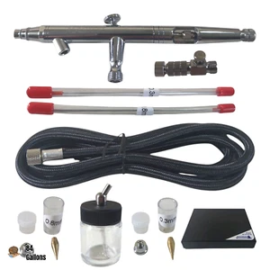 Kit de aerógrafo de alimentación de sifón de doble acción S622-SET - Juego profesional de 3 boquillas - Imagen 1 de 17