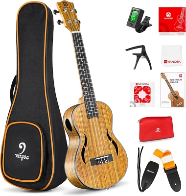 Vangoa Tenor Ukulele 26 Inches Walnut Wood Hawaii Acoustic Ukuleles Beginner Set - Image 1 of 4