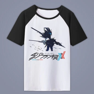 Lo último DARLING in the FRANXX 02 Hombres Mujeres Camiseta Básica Manga Corta Camiseta S-3XL Y62 Foto 1 de 4