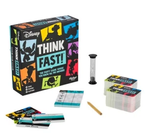 Disney-THINK FAST! The Trivia Party Game Where You Know All The Answers NEW - Picture 1 of 13