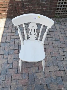 1 Vintage Farmhouse Kitchen Chair Please See Pictures For Condition, Painted - Picture 1 of 16