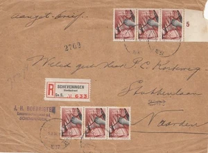 Holandia: 1937: list polecony Scheveningen - Zdjęcie 1 z 2