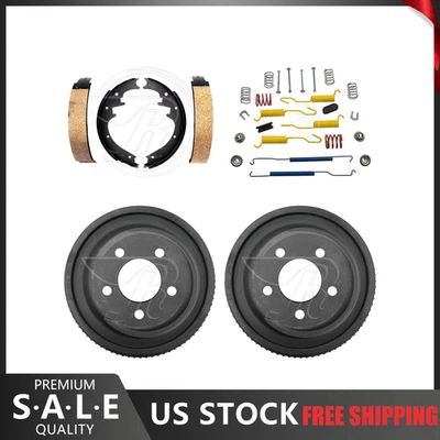 Kit de herrajes de tambores de freno y zapatas de freno traseros para Jeep Cherokee 1994-1996 10" Foto 1 de 4