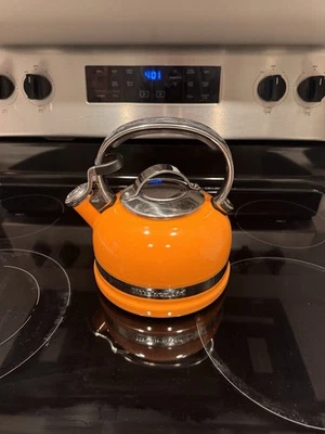 KitchenAid KTEN20SBER 2.0-Quart Kettle w/ Stainless Steel Handle, Used, Orange - image 1 of 4