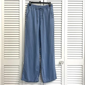 Wax Jean Collection Chambray Lightweight Denim Wide-Leg Pull On Hose Damen M - Bild 1 von 10